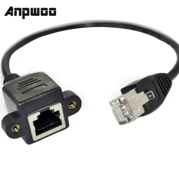 ANPWOO Prekės Aukšto Quanty 30cm 60cm Prijungti Tinklo Vyrų ir Moterų Varžtas Ethernet Skydelis Kabelis RJ45 LAN Išplėtimo
