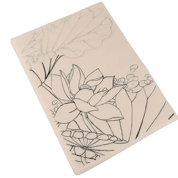 Aquarelle Tapybos Kopijavimo Rankraščių Lotus Kruopščiai Dažymo Linijos Projektas Kinijos Prinokusių Xuan Popieriaus Dažymui, Dažymas Rankraštis