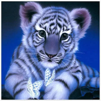 Diamond Siuvinėjimo Tigras Pardavimui Nuotraukas Cirkonio Kvadratiniu Apvalus Deimantas Tapybos Gyvūnų Diamond Mozaikos Vaikų Dovanų