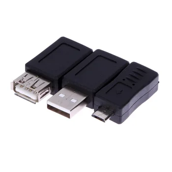Karšto 10vnt/set OTG 5pin F/M Mini Adapteris Keitiklis Keitiklis USB Vyrų ir Moterų Micro USB Adapter USB Mini, Adapteris Konverteris