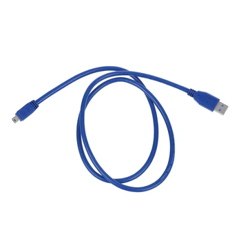 Mėlyna Superspeed USB 3.0 Type A Male į Mini B 10 Pin Male Kabelio su Adapteriu Laido