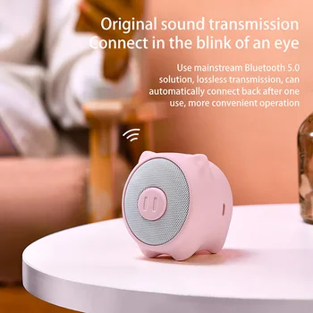 Nešiojamą Belaidį Bluetooth Garsiakalbį, USB Animacinių filmų Apdailos Mini Garso Lauke Kelionių Muzikos Grotuvas Vandeniui TWS Stereo Boombox